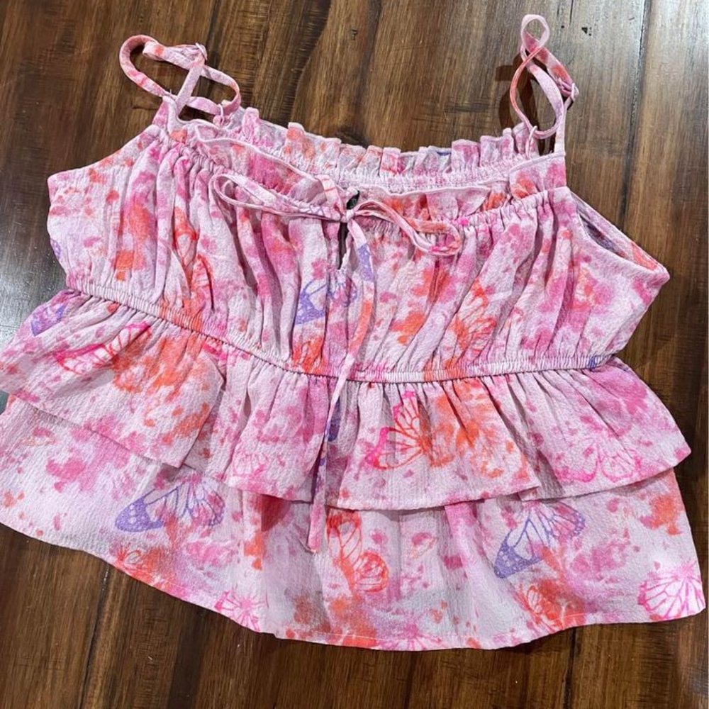 Floral Crop Top Tank Wild Fable Junior Small